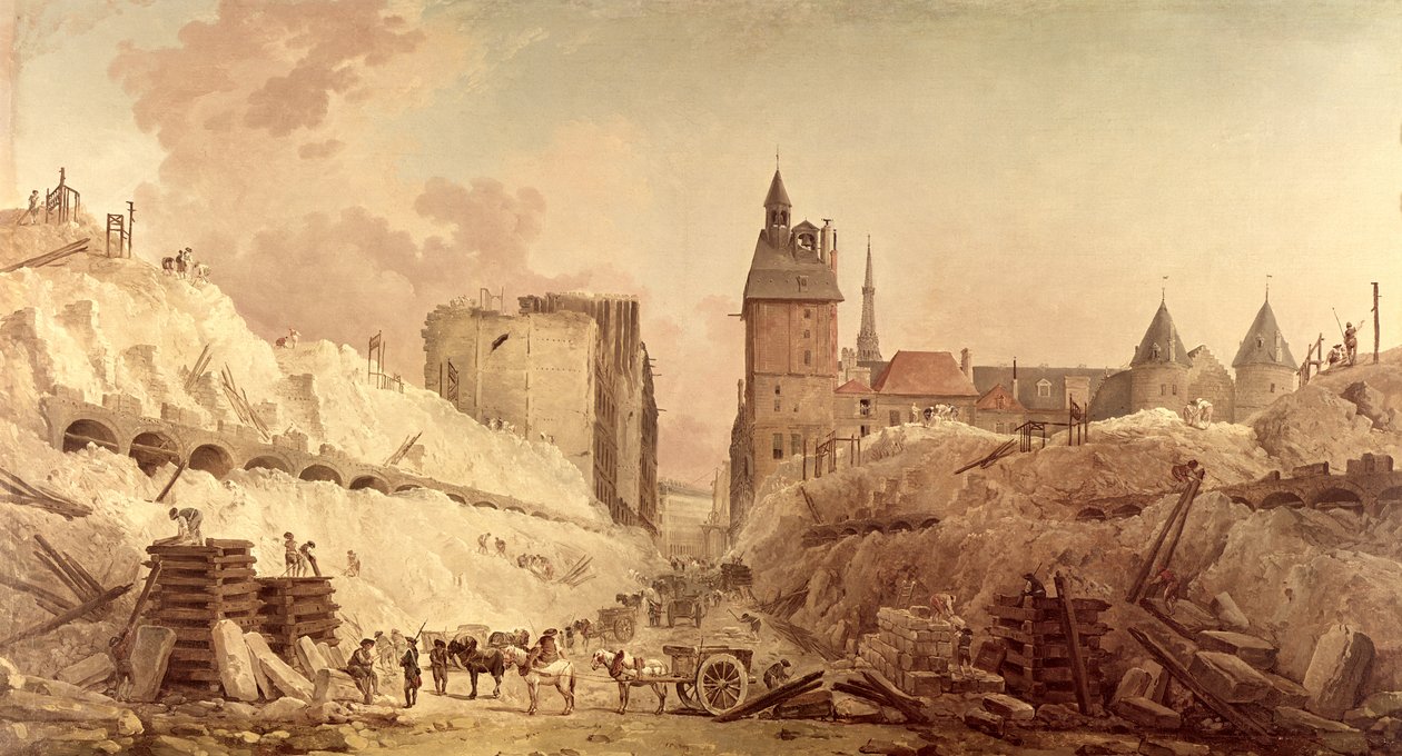 Demolice domů na Pont au Change v roce 1788 od Hubert Robert
