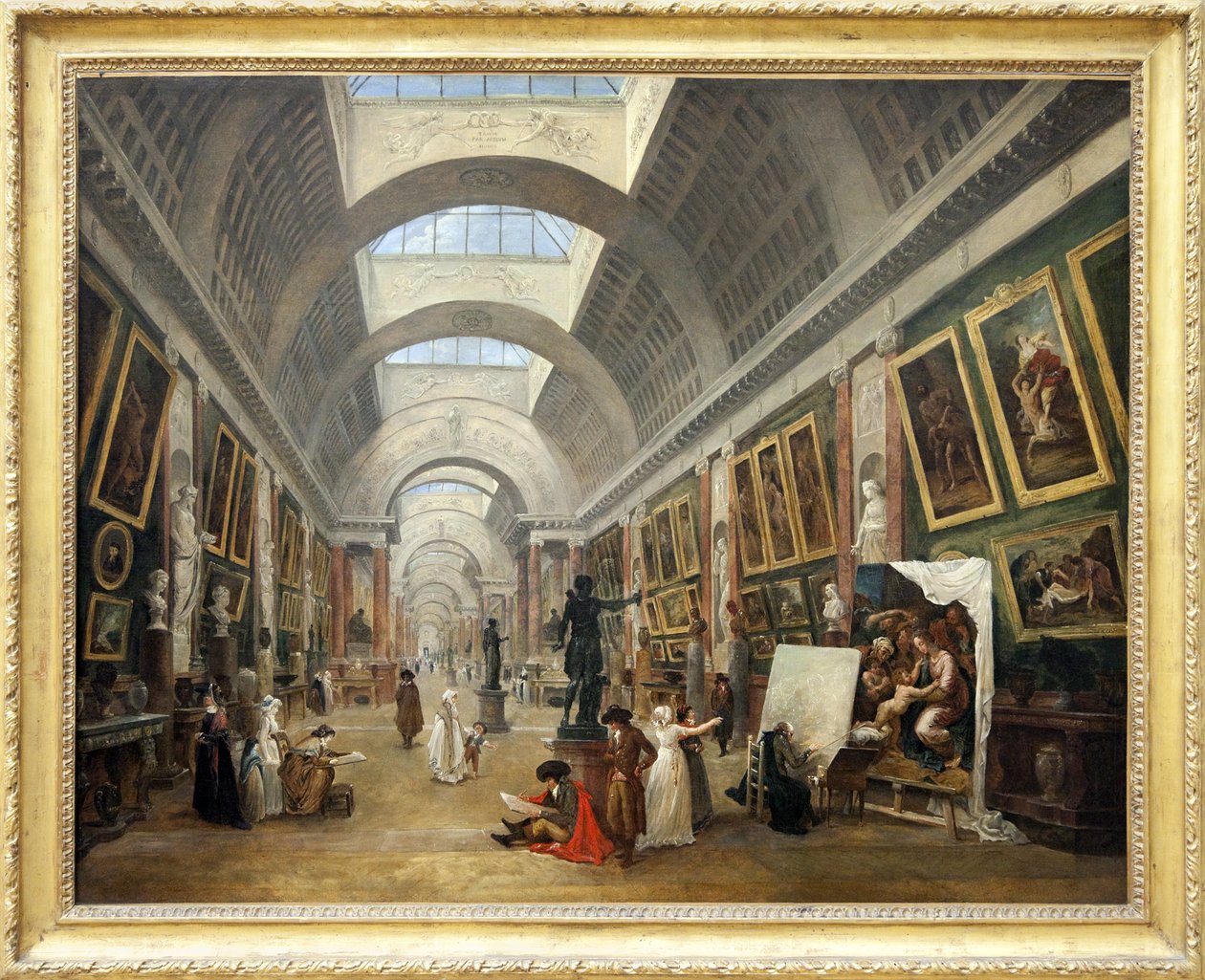 Návrh Grande Galerie du Louvre 1796 (olej na plátně) od Hubert Robert