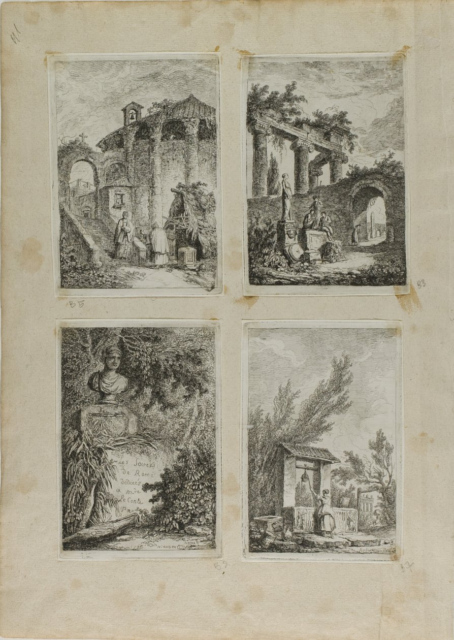 Večery v Římě od Hubert Robert