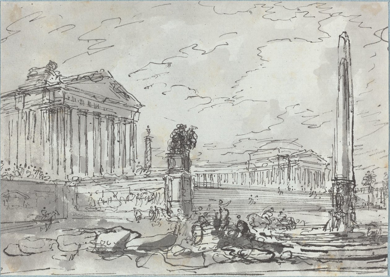 Fantazie o starověkém Campidoglio od Hubert Robert
