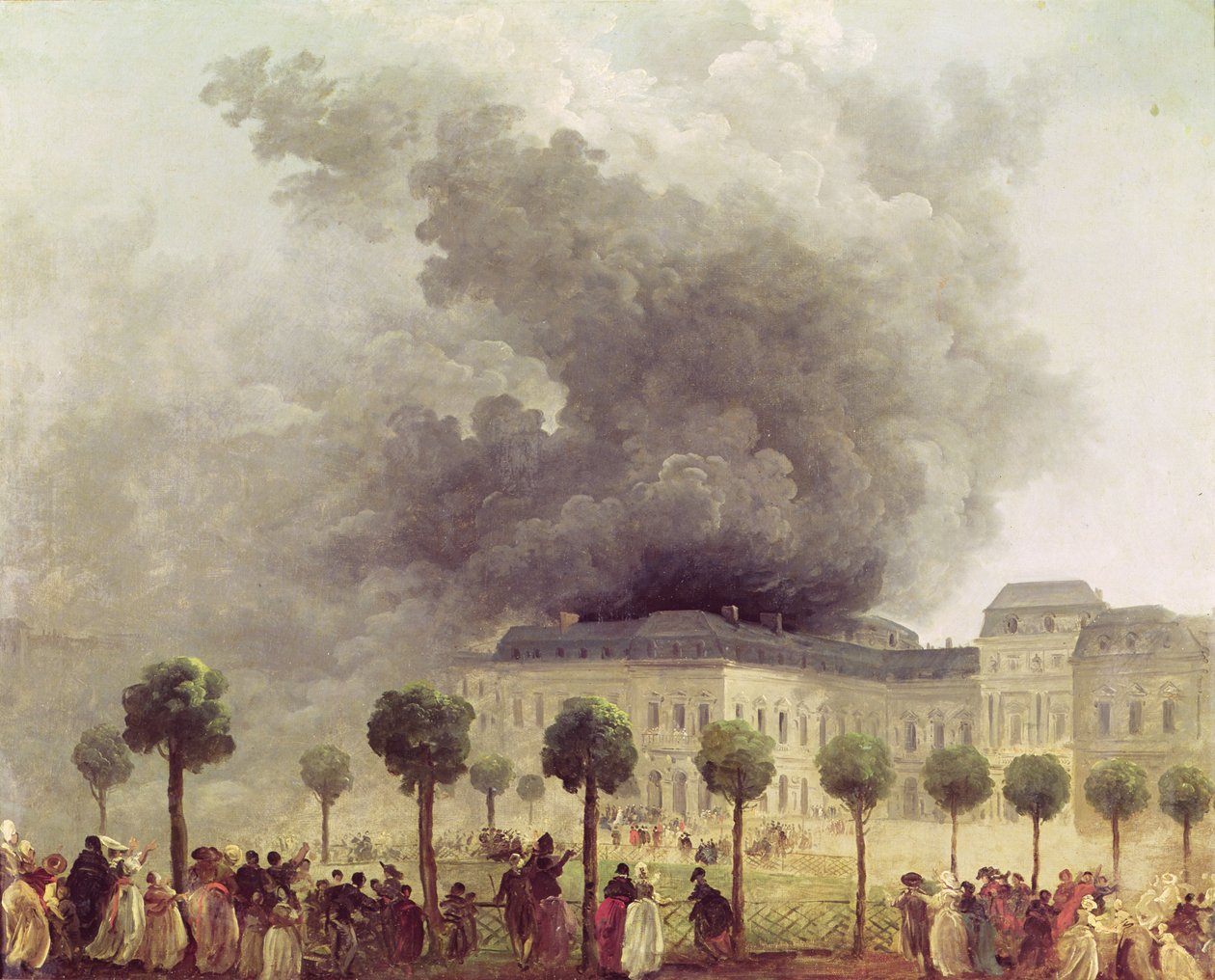 Požár v opeře Palais-Royal v roce 1781 od Hubert Robert