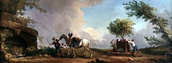 Zahradníci přepravující pomerančovník (olej na plátně) od Hubert Robert