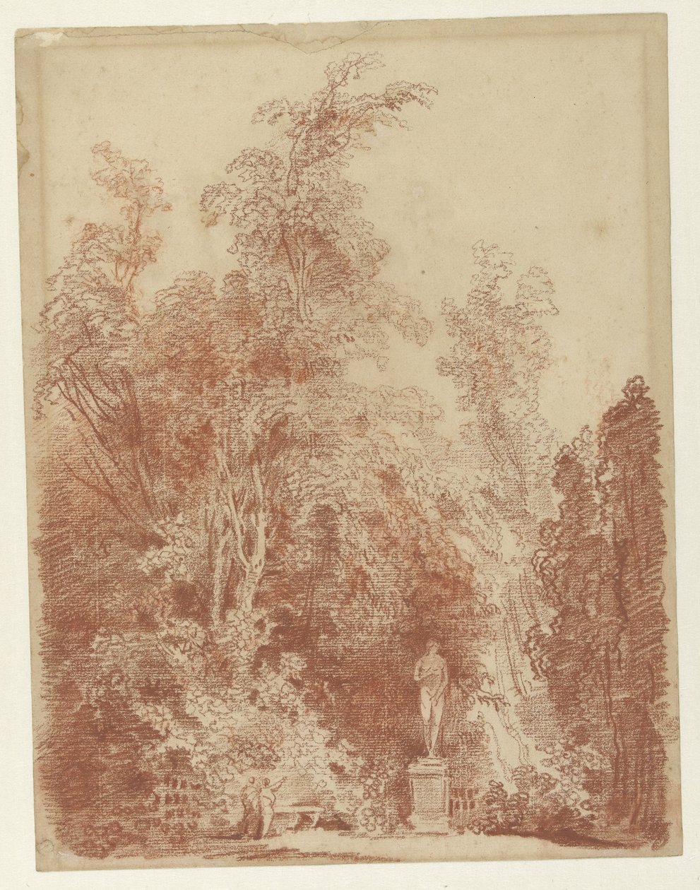Tvář v parku se sochou Venuše od Hubert Robert