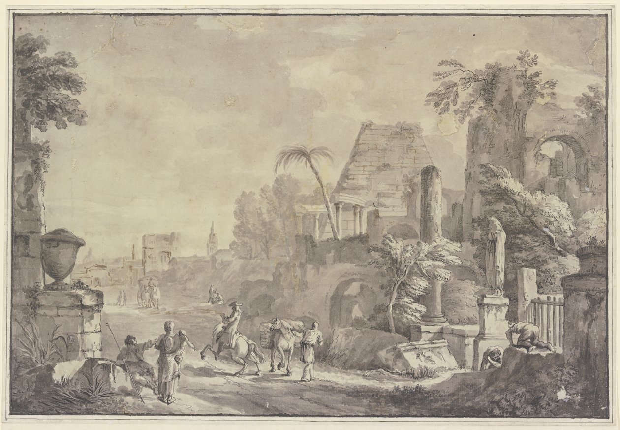 Hrdinská krajina od Hubert Robert