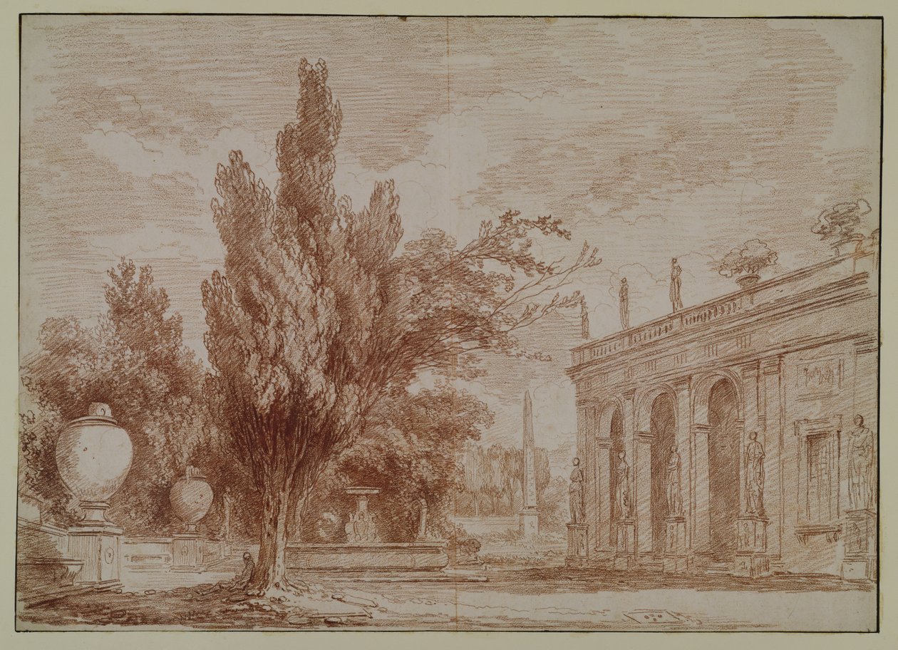 Italská zahrada od Hubert Robert
