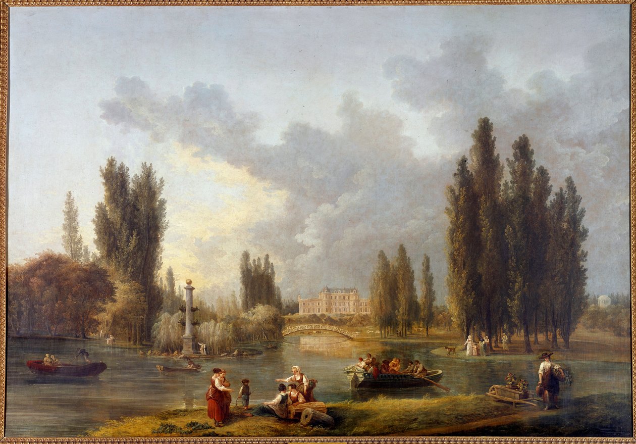 Hrad Mereville Malba Huberta Roberta (1733-1808) Sceaux z 18. století, muzeum ostrova Francie od Hubert Robert