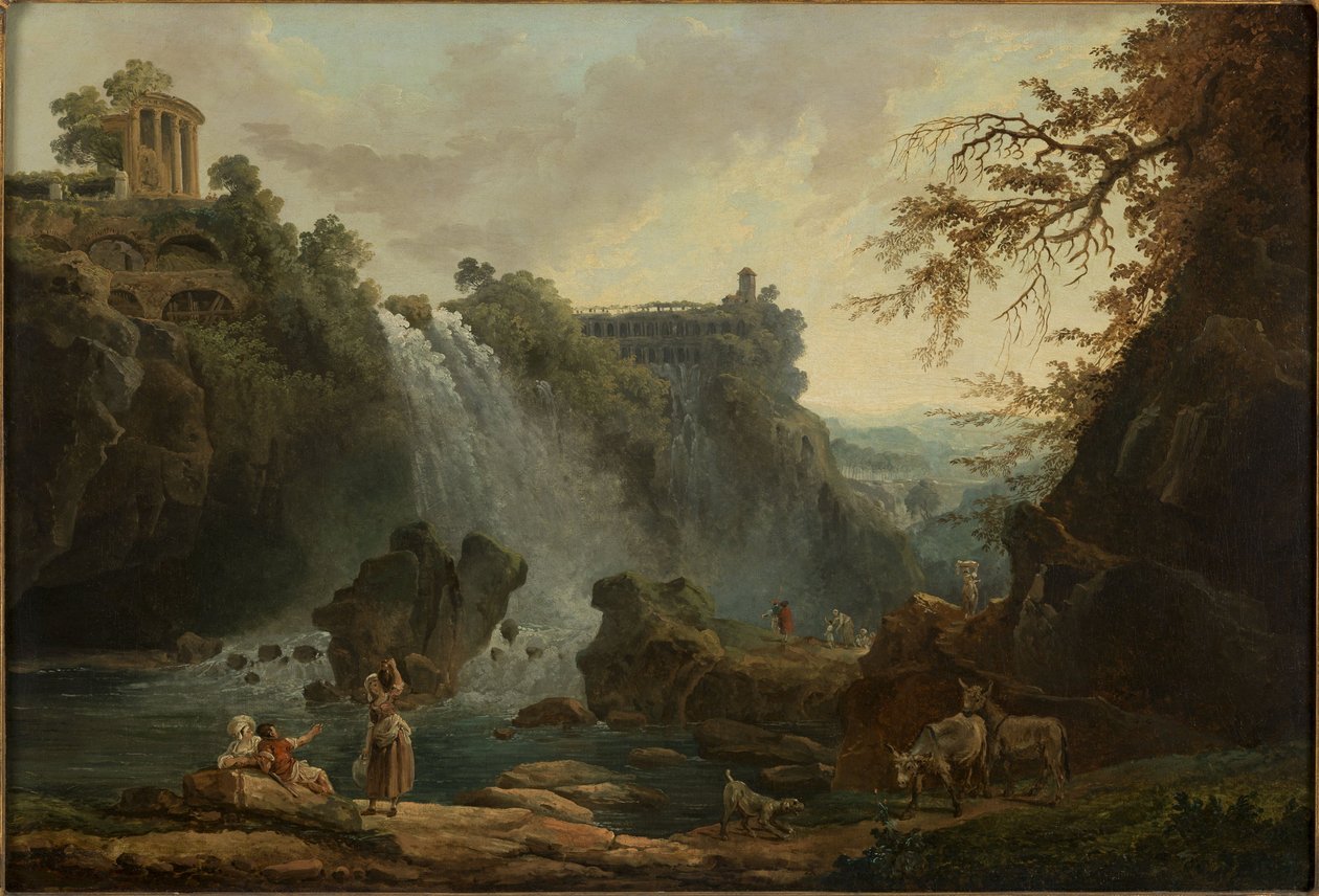Les Cascatelles de Tivoli, 1776 (olej na plátně) od Hubert Robert