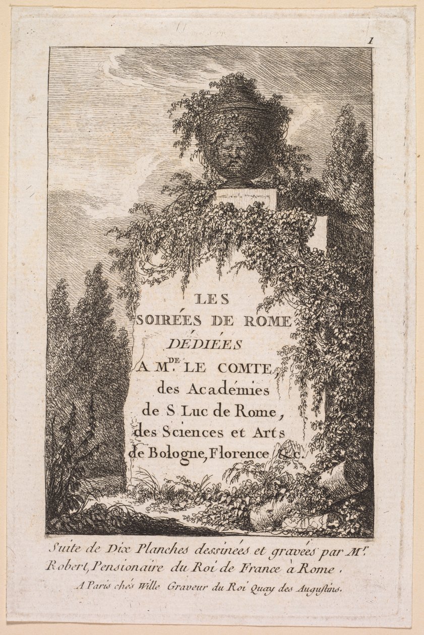 Večery v Římě: Titulní strana od Hubert Robert