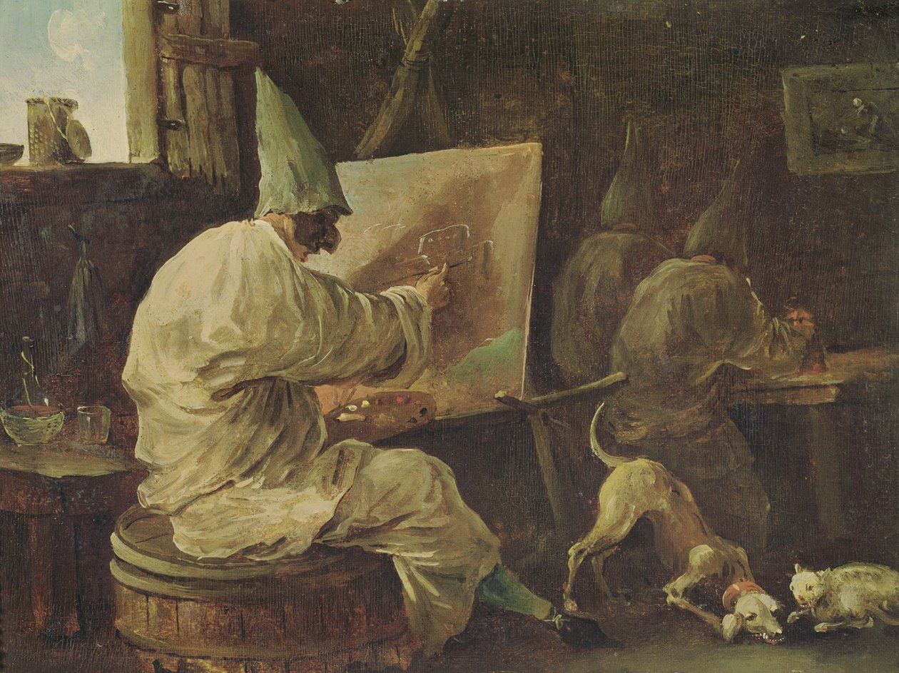 Painter Buffoons od Hubert Robert