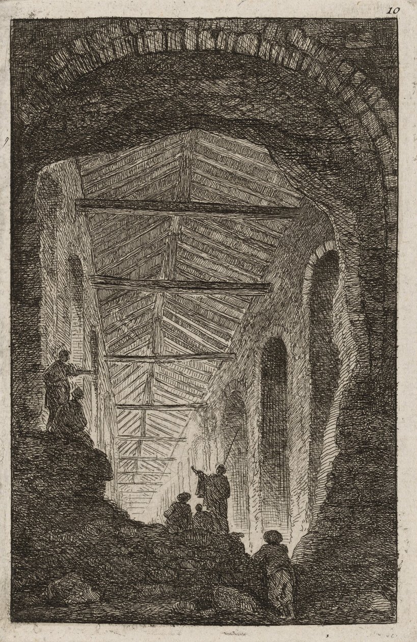 Desátá deska z večerů v Římě, 1763-64 od Hubert Robert