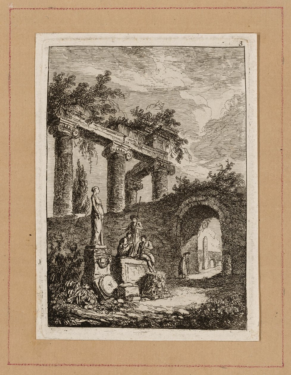 Třetí deska z večerů v Římě od Hubert Robert