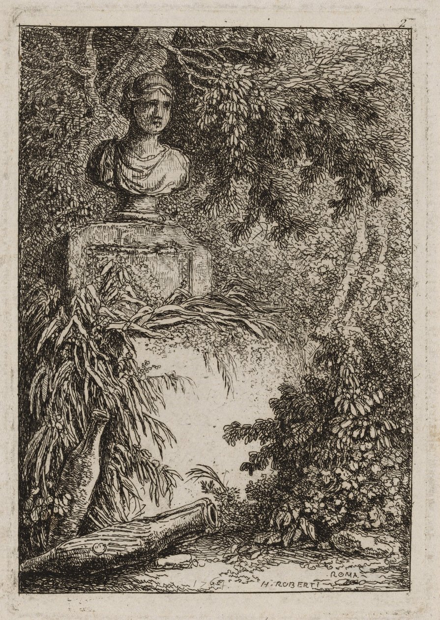Druhá deska z večerů v Římě, 1763-64 od Hubert Robert