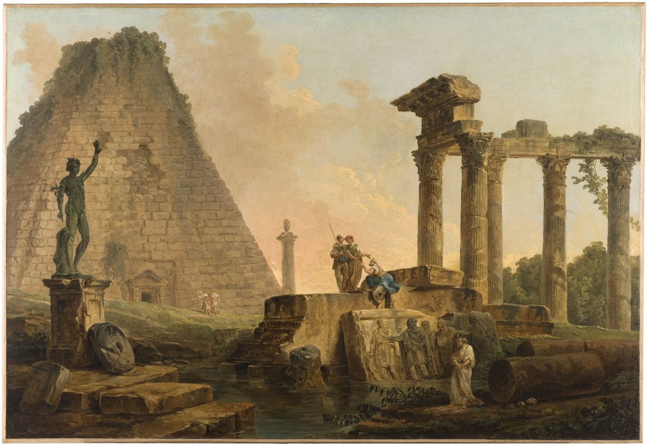 Římské ruiny od Hubert Robert