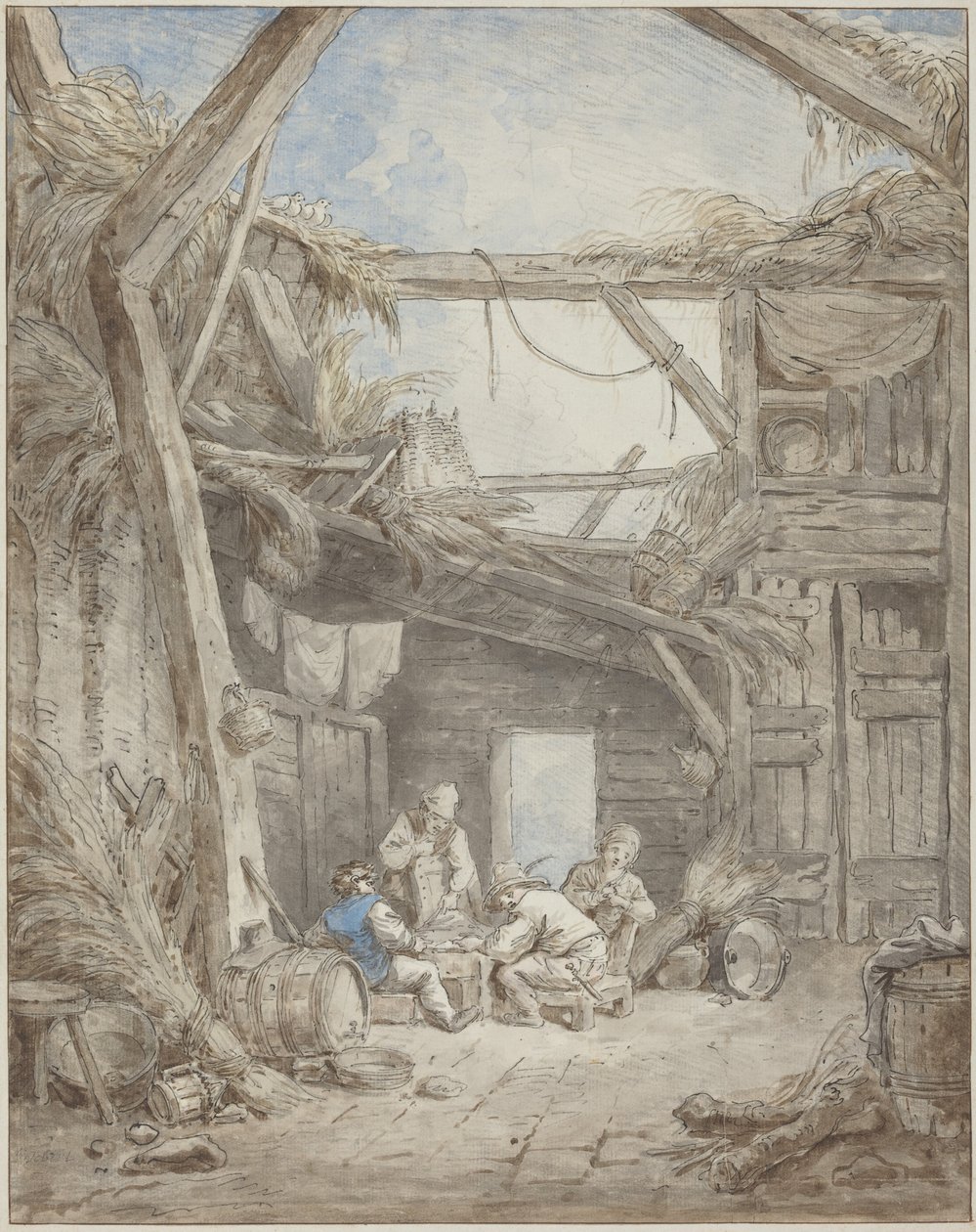 Zpustlý statek od Hubert Robert