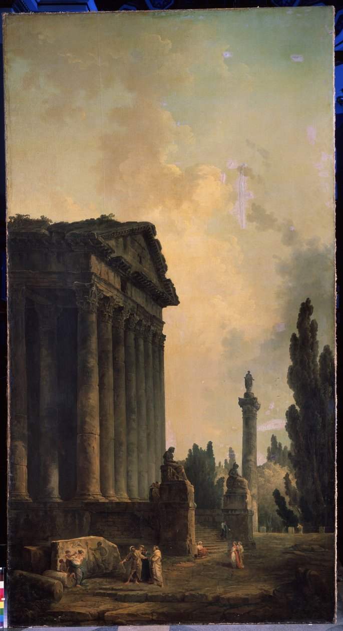 Ruiny. Obraz Hubert Robert (1733-1808), olej na plátně od Hubert Robert
