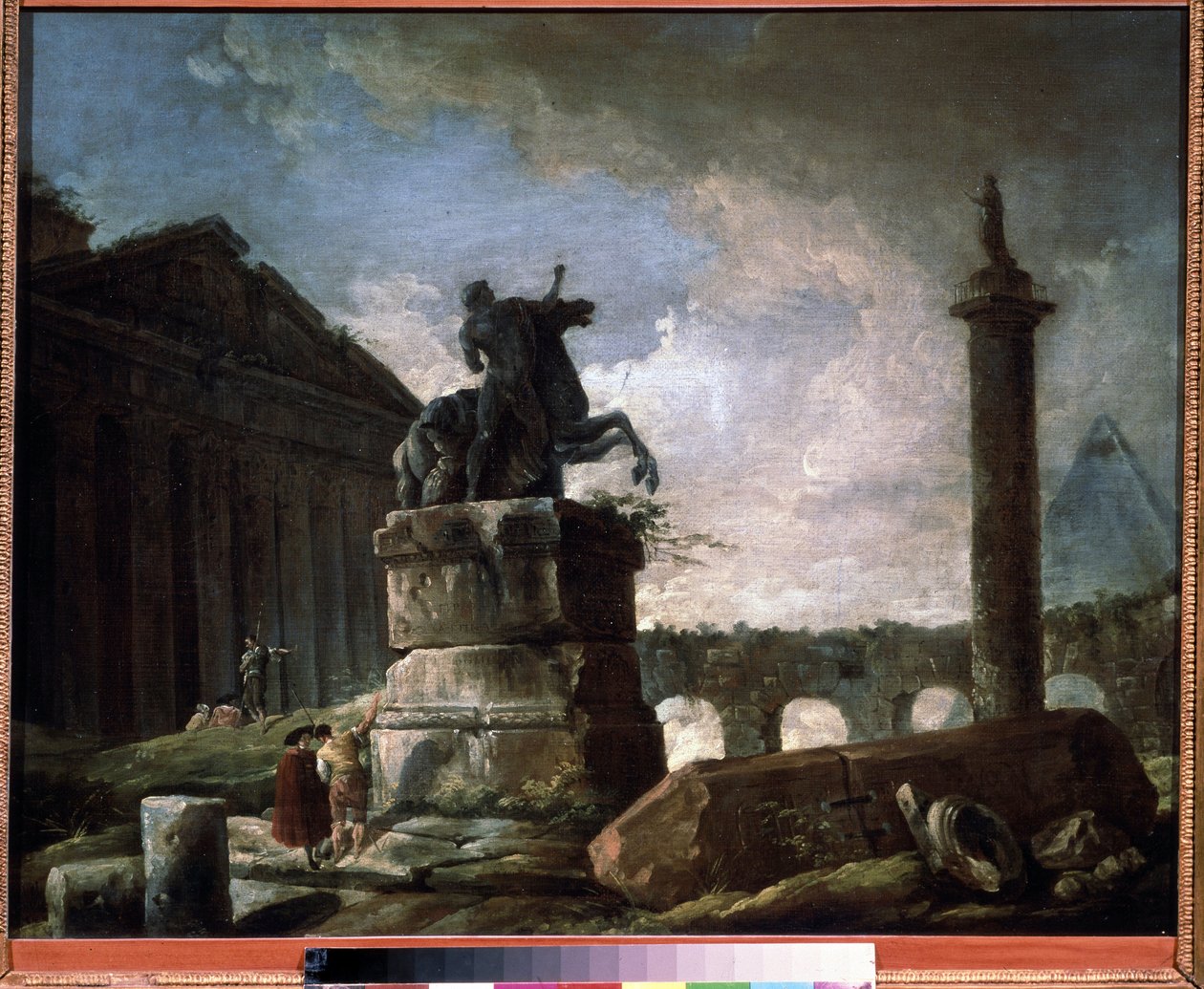 Ruiny. Malba Huberta Roberta (1733-1808), olej na plátně, francouzské umění. Státní muzeum výtvarných umění A. Puškina, Moskva. od Hubert Robert