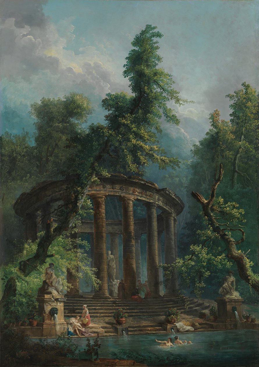 Koupaliště. od Hubert Robert