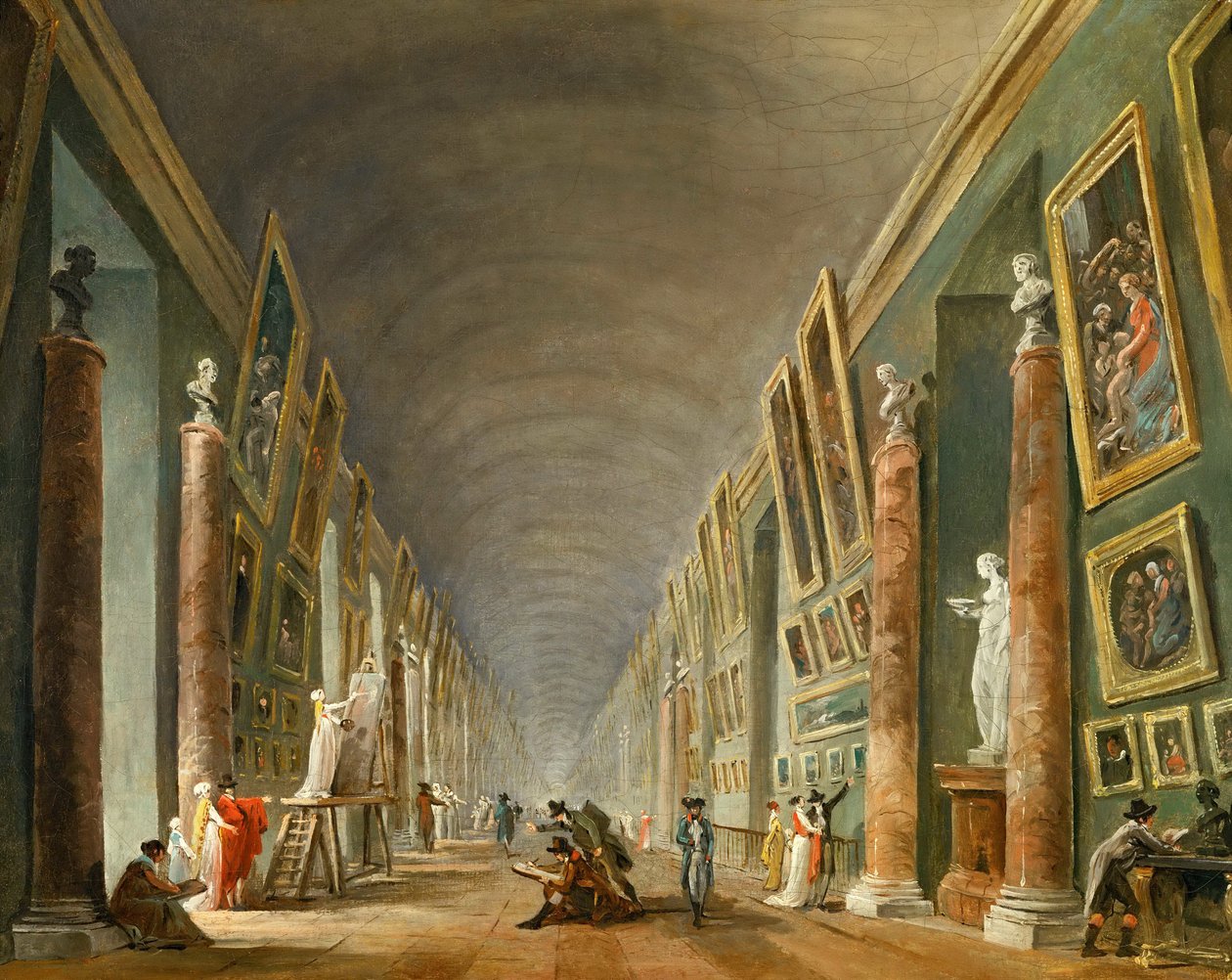 Velká galerie v Louvru od Hubert Robert