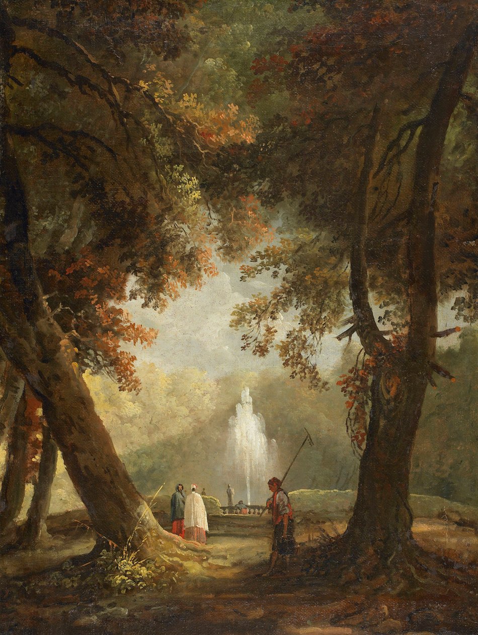 Velká fontána ve Villa Conti, Frascati, ca 1761. od Hubert Robert