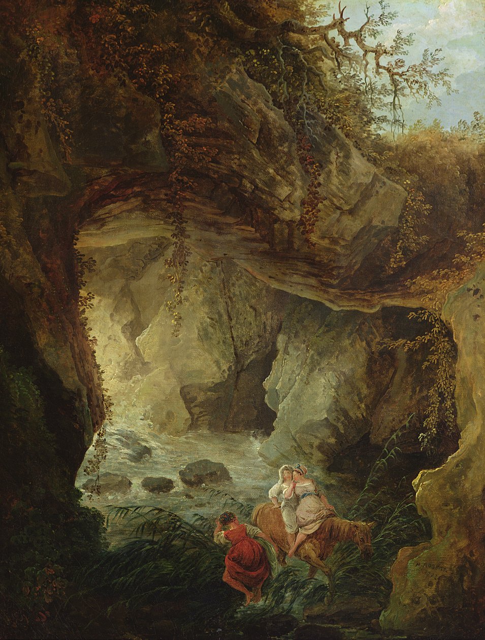 Jeskyně, 1772 od Hubert Robert