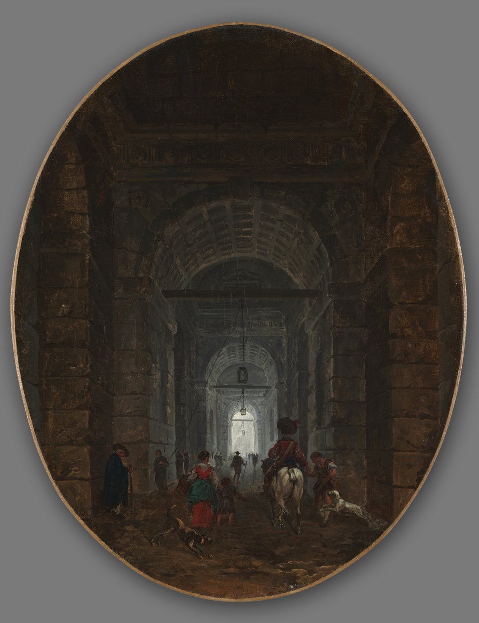Jeskyně v Posillipu, kolem roku 1769 od Hubert Robert
