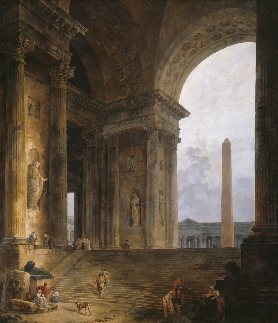 Obelisk, 1787-88 od Hubert Robert