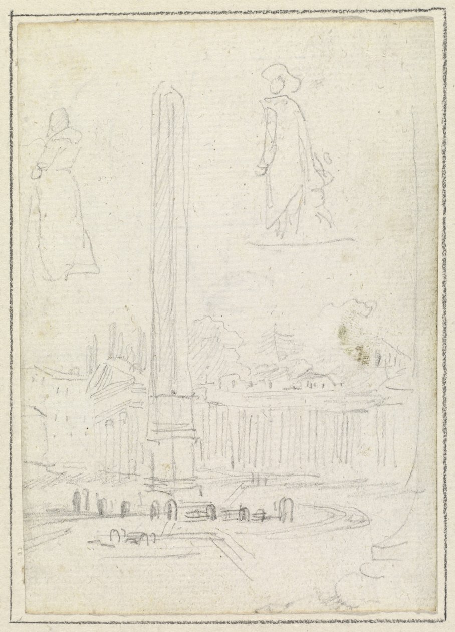 Obelisk na náměstí svatého Petra od Hubert Robert