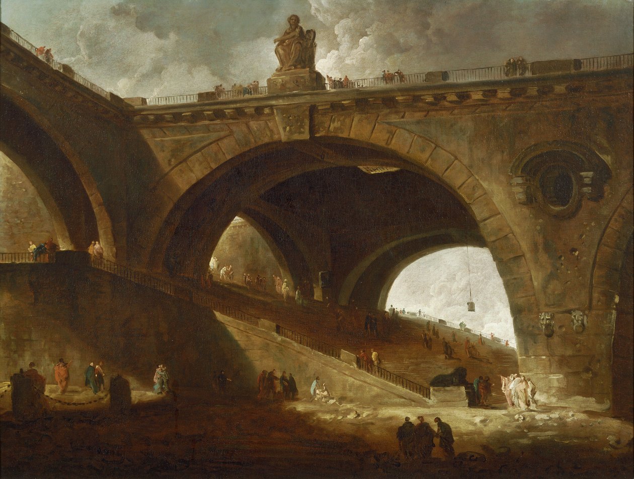 Starý most od Hubert Robert