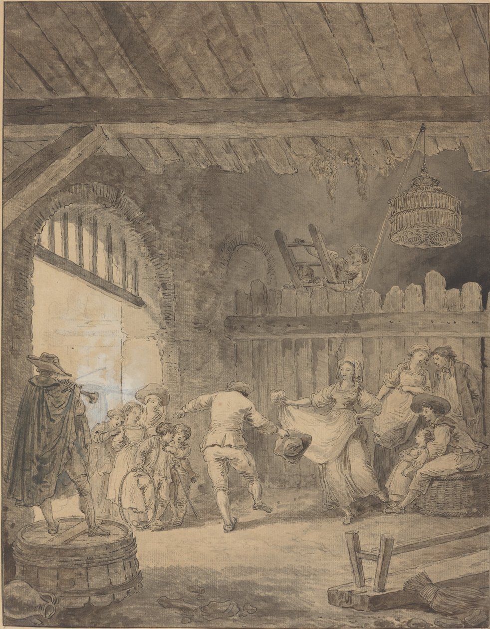 Selský tanec od Hubert Robert