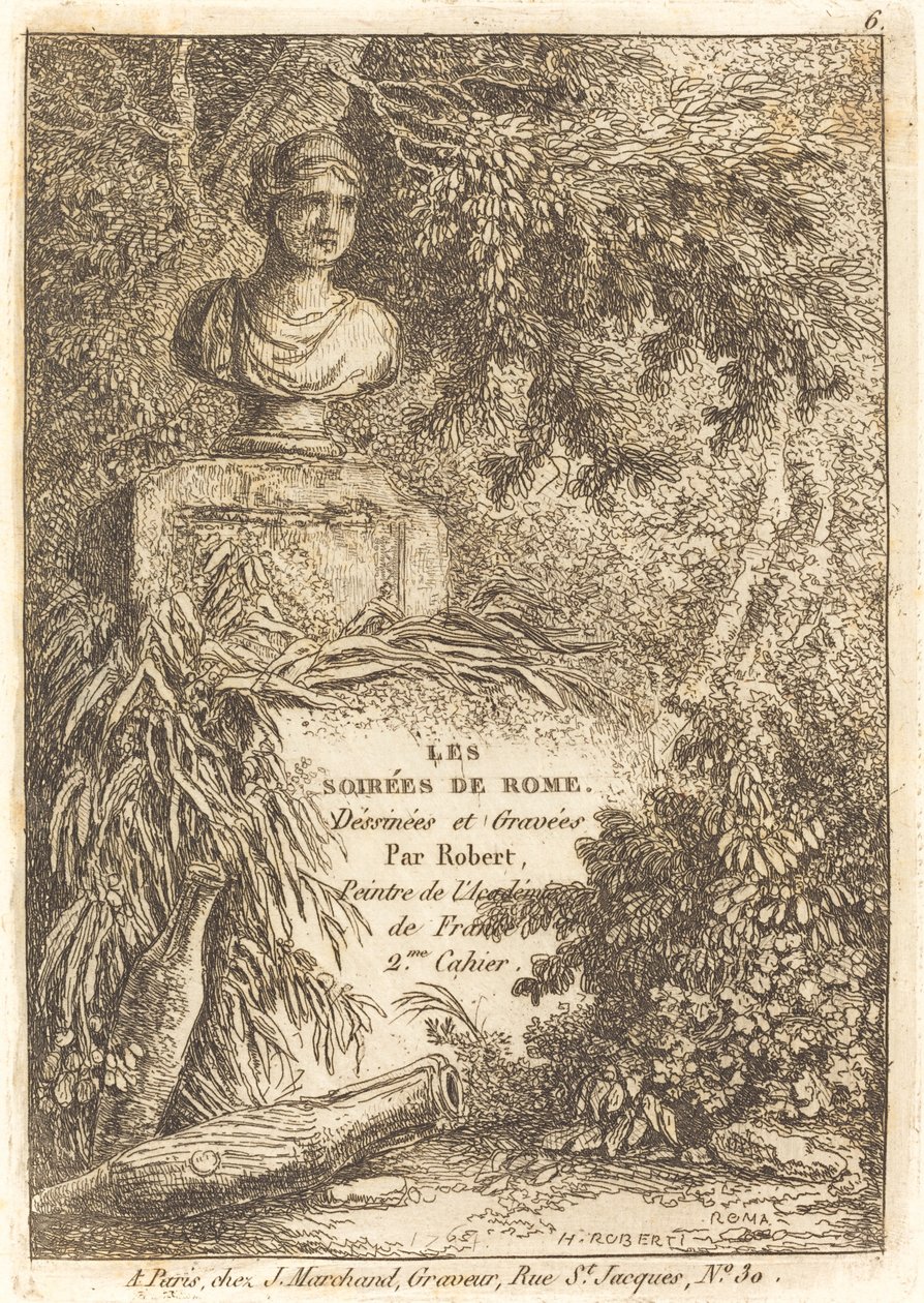 Portrétní busta od Hubert Robert