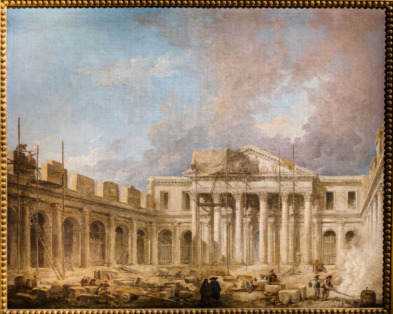 Chirurgická škola ve výstavbě od Hubert Robert