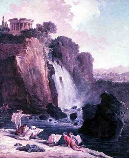 The Sketching Party (olej na plátně) od Hubert Robert