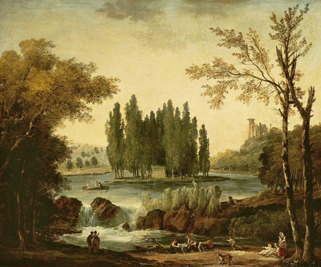 Hrob Jean-Jacques Rousseau v Ermenonville, 1802 od Hubert Robert