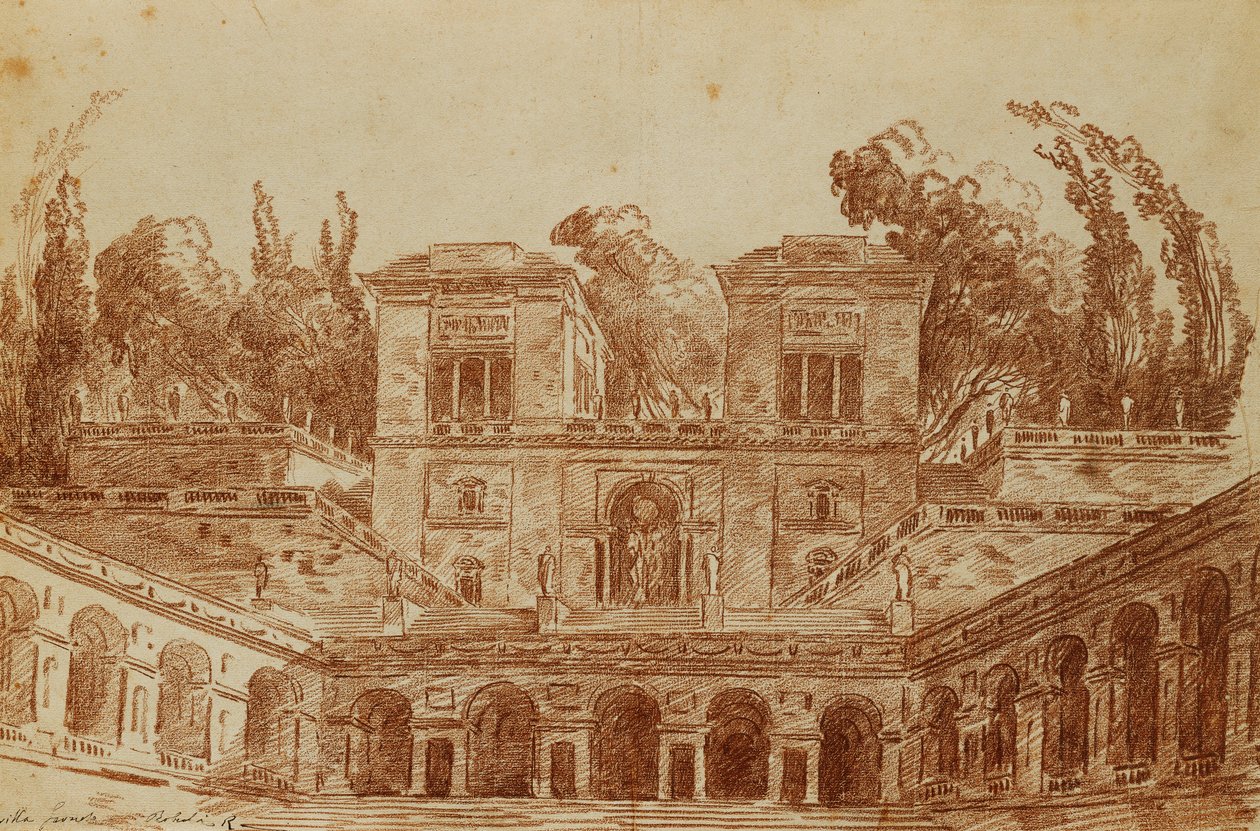Villa Farnese, Řím, od Hubert Robert
