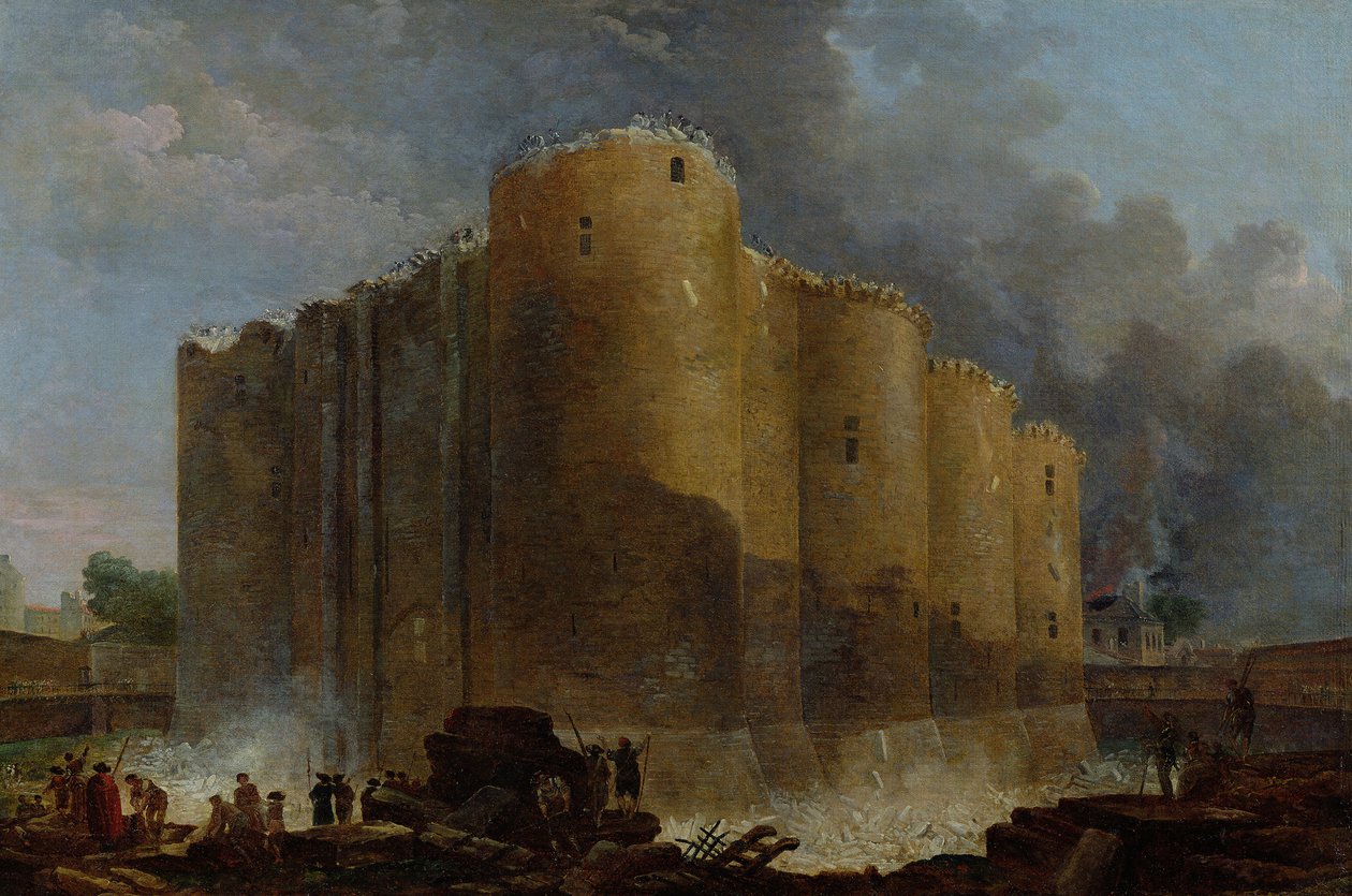 Demolice Bastily, 14. července 1789 od Hubert Robert
