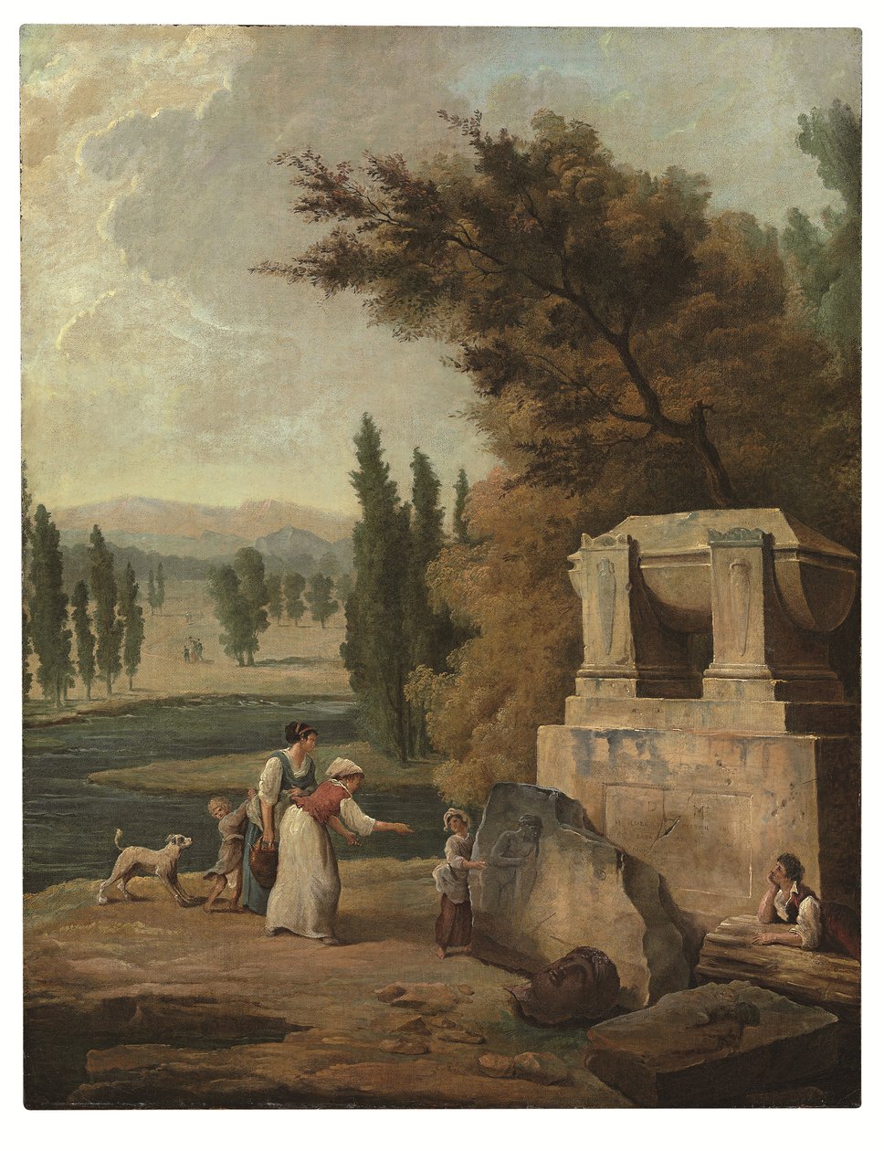 Park v Ermenonville (olej na plátně) od Hubert Robert