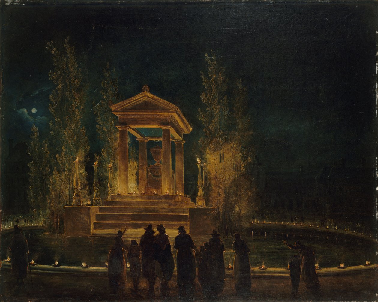 Dočasné mauzoleum Jean-Jacques Rousseau, cca 1794. od Hubert Robert