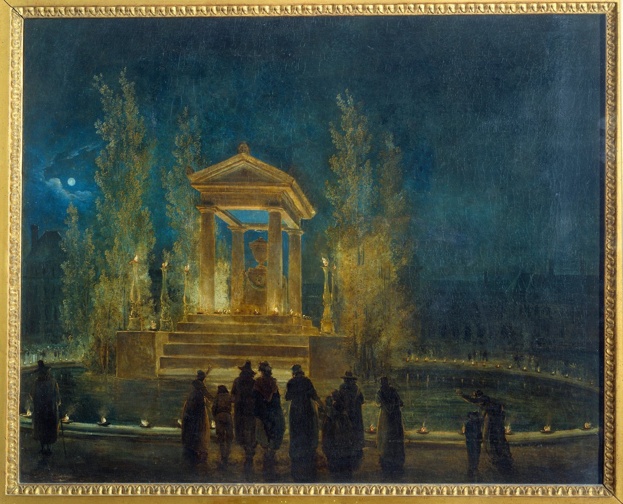 Dočasná mauzolea Jeana Jacquese Rousseaua (1712-1778) na pánvi Tuileries před překladem jeho popela na obraz Pantheon od Huberta Roberta (1733-1808) 1794 ne. 0,65x0,8 m Paříž, Musee Carnavalet od Hubert Robert