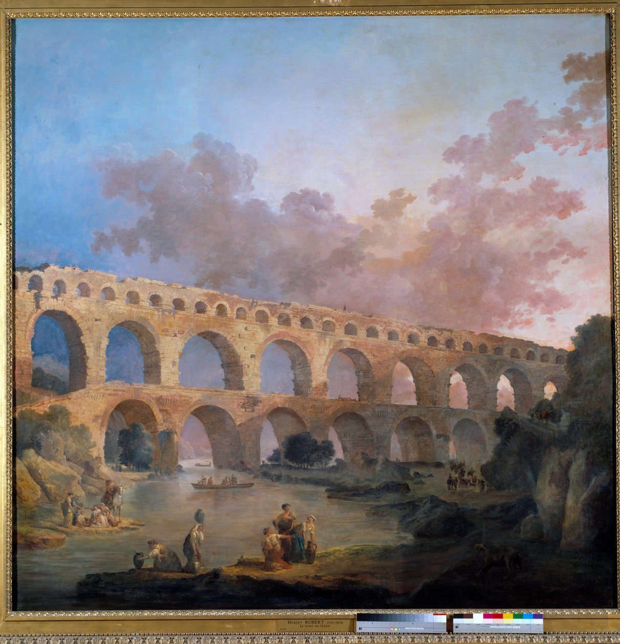 Pohled na most du Gard Obraz od Huberta Roberta (1733-1808) 18. století Sun. 2,42x2,42 m - Pohled na Pont du Gard (Francie). Obraz Huberta Roberta (1733-1808) od Hubert Robert