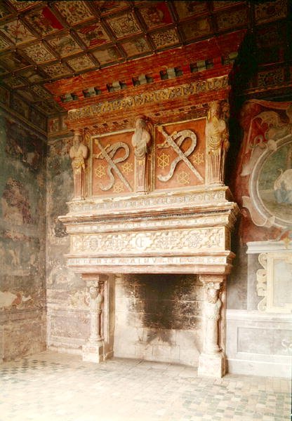 Pohled na krb v Salle des Gardes od Hubert Robert