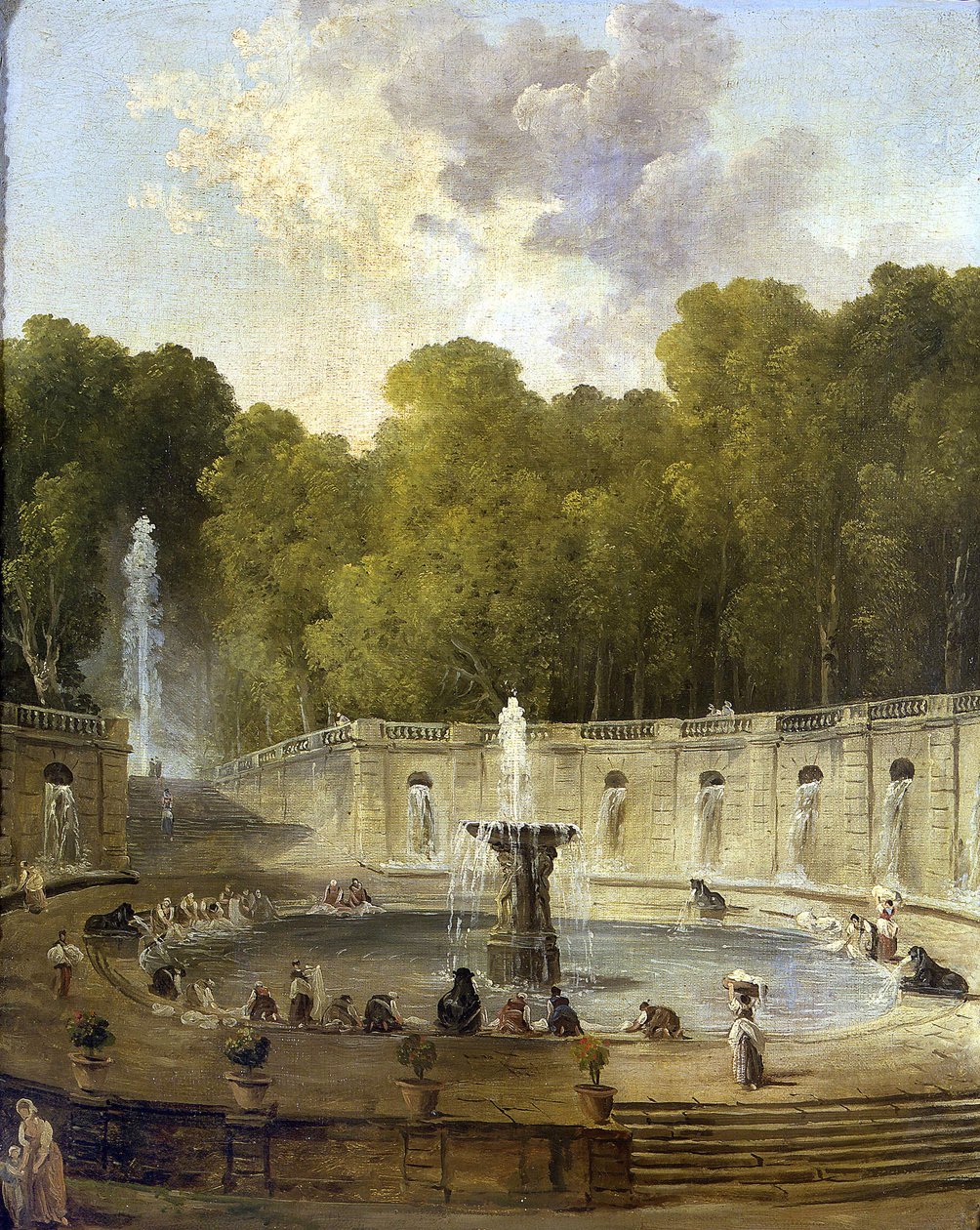Pračky v parku od Hubert Robert