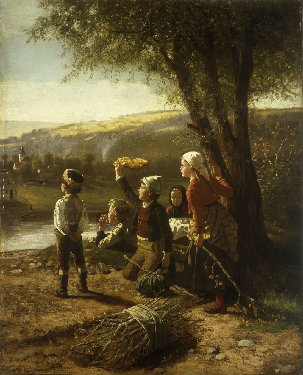 Volání na trajekt, 1871 od Hubert Salentin
