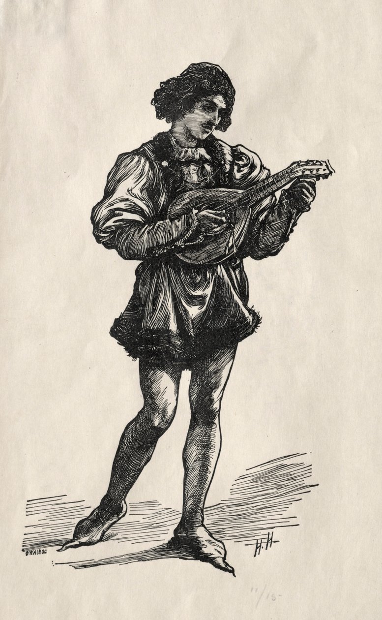 Trubadúr. od Hubert von Herkomer
