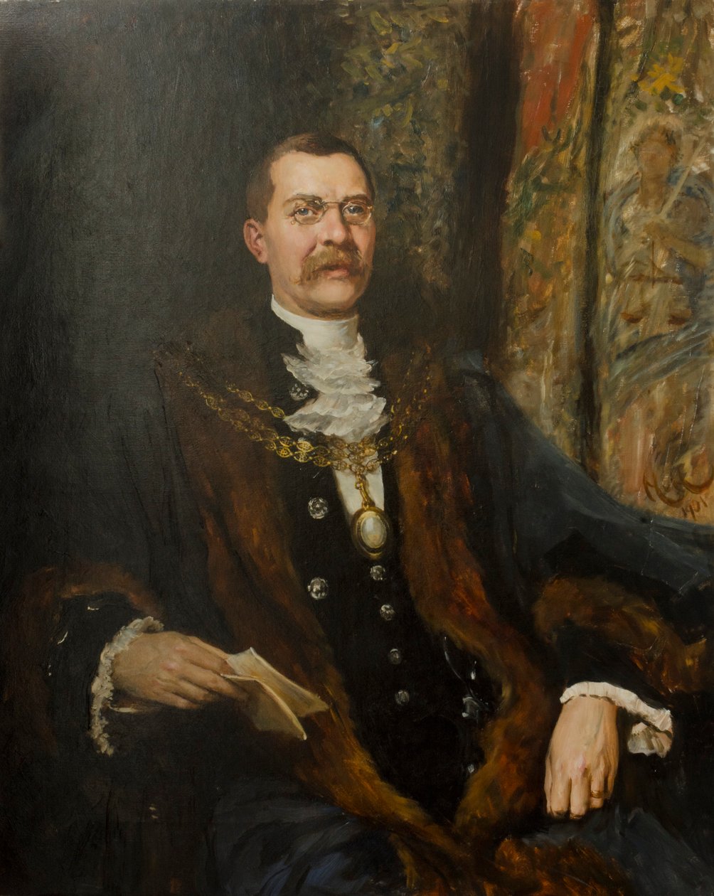 Konšel Sir George Hussey, 1901 od Hubert von Herkomer