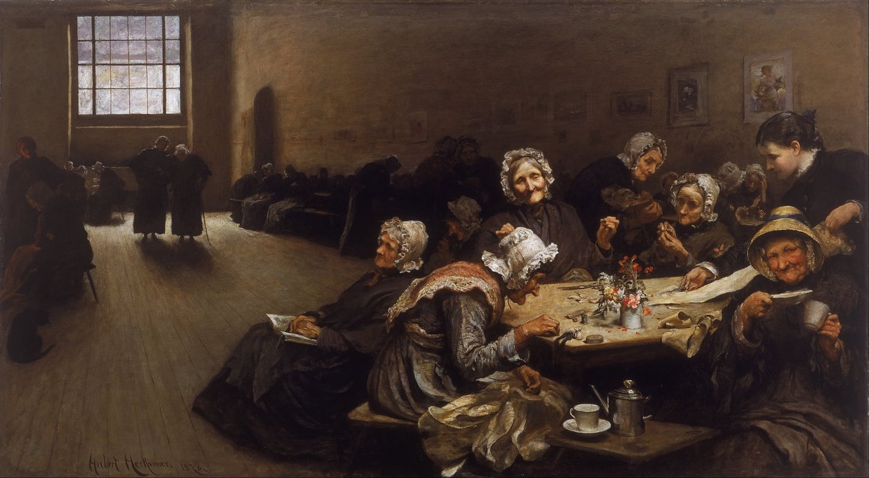 Soumrak: scéna ve Westminster Union od Hubert von Herkomer
