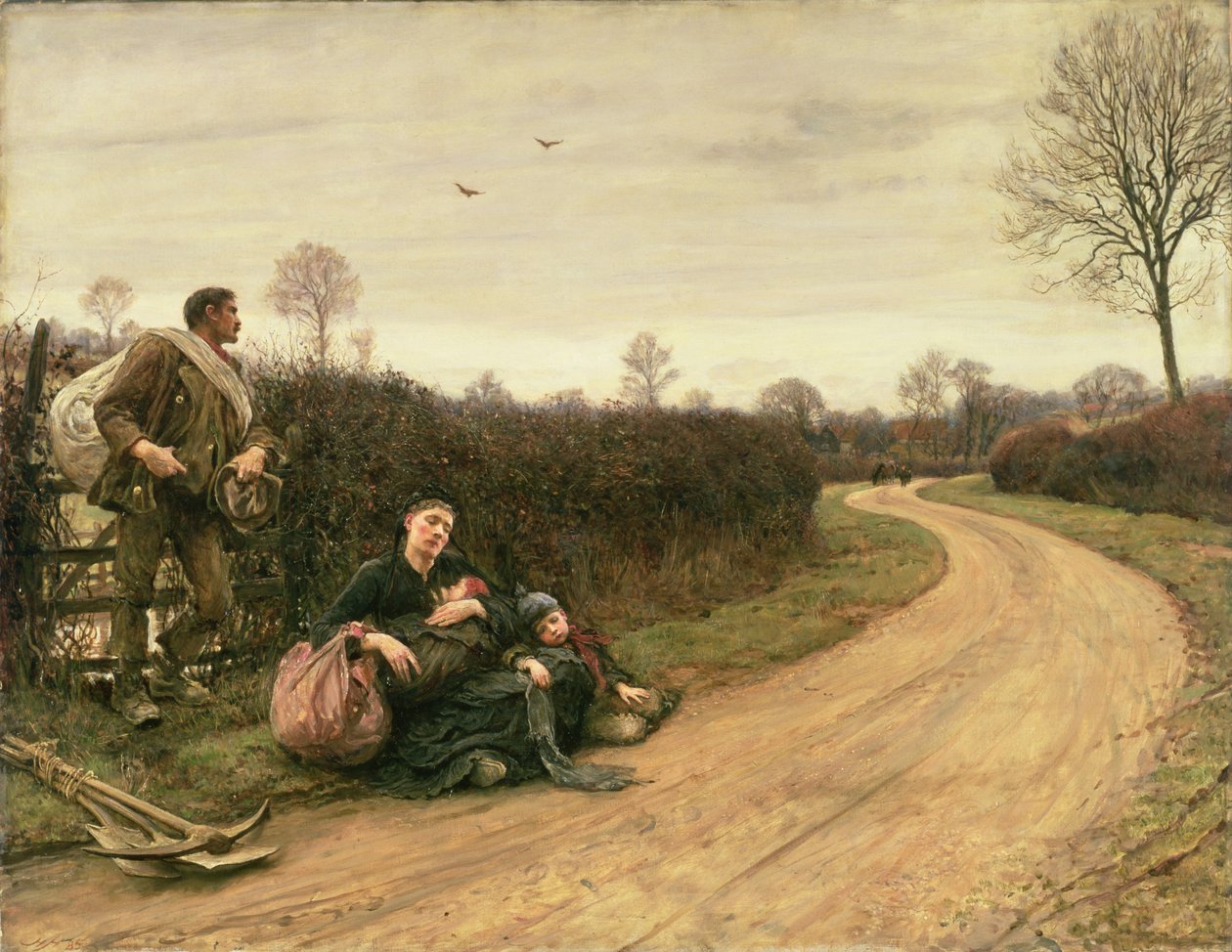Těžké časy od Hubert von Herkomer