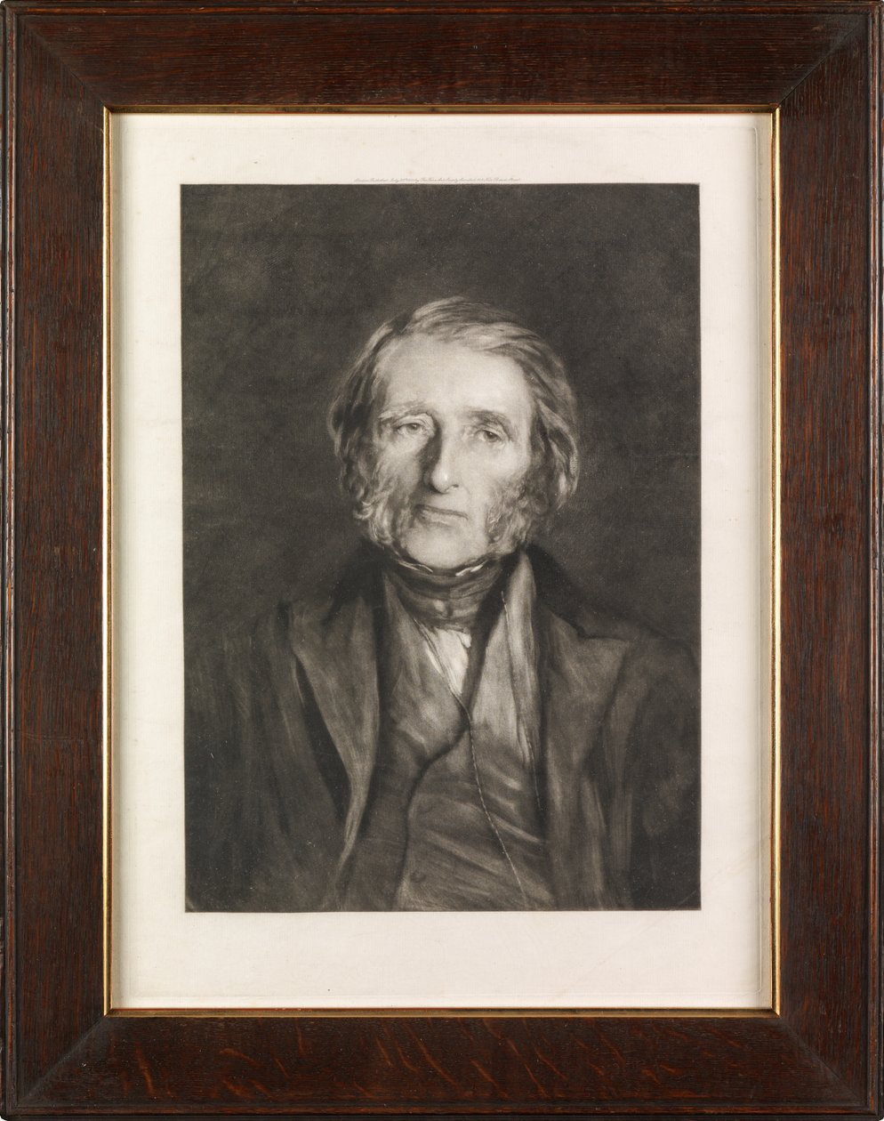 Portrét Ruskina (mezzotinta) od Hubert von Herkomer
