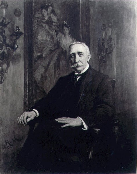 Portrét sira Carla Meyera (1851-1922) kolem roku 1910 (olej na plátně) od Hubert von Herkomer