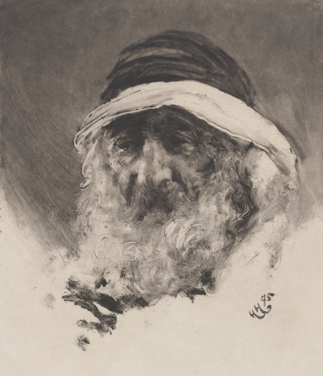 Studie o arabské hlavě, 1895. od Hubert von Herkomer
