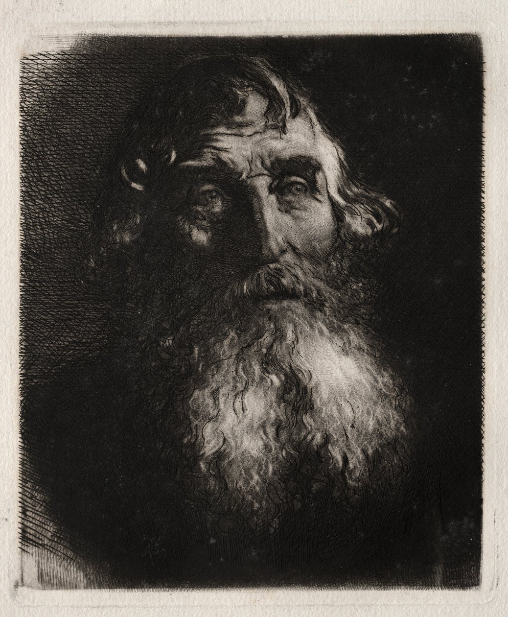 Studie hlavy starého muže od Hubert von Herkomer